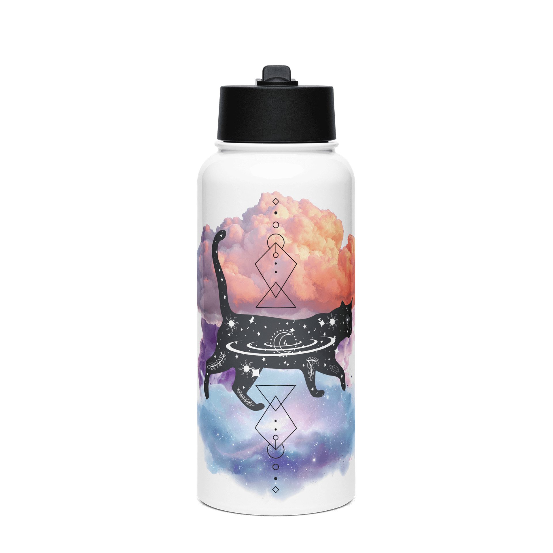 Cosmic Feline Stainless Steel Water Bottle product image (1)