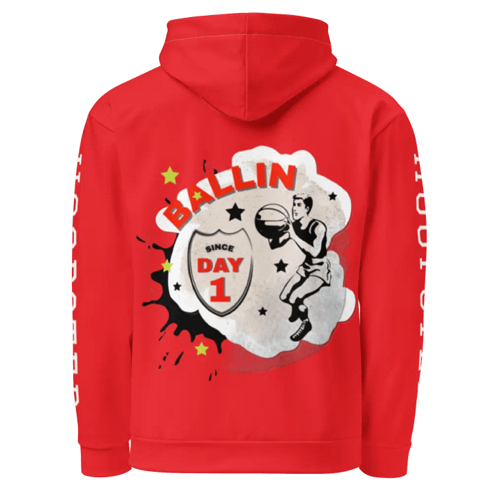 "Hoopsters Basketball" Vintage Red Hoodie product image (2)