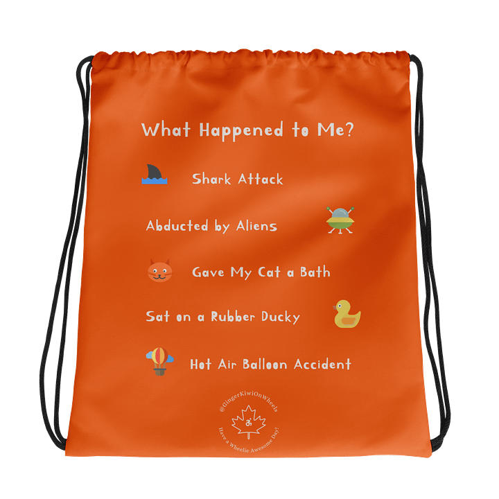 WHAT HAPPENED TO ME ? (2025 Edition): String Backpack, TiLite Burnt Orange product image (1)