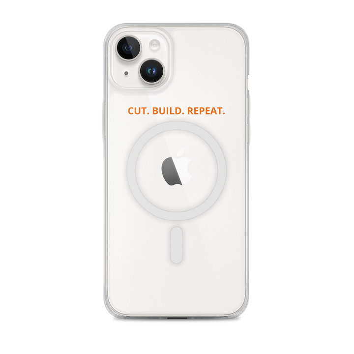 CUT. BUILD. REPEAT. Clear Phone Case product image (1)
