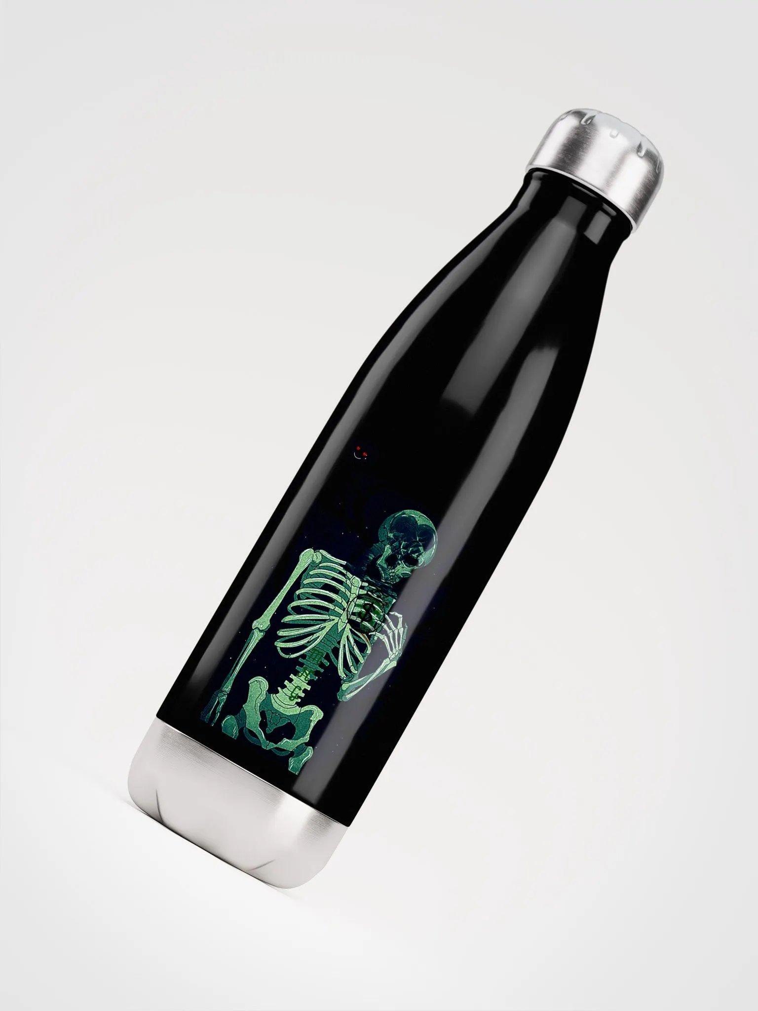 Grinning Skeleton Stainless Steel Water Bottle product image (4)