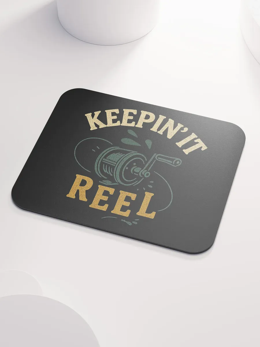 Keepin' It Reel Mouse Pad – Vintage Funny Fishing Desk Decor product image (3)