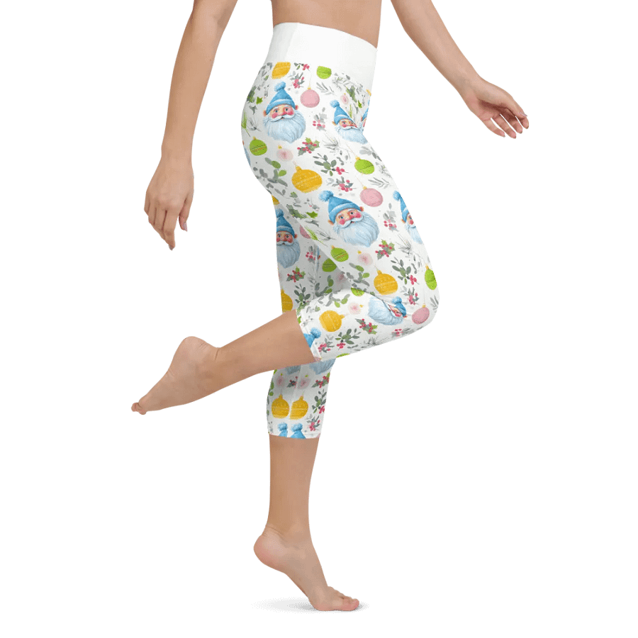 Whimsical Bearded Figure Yoga Capri Leggings product image (5)