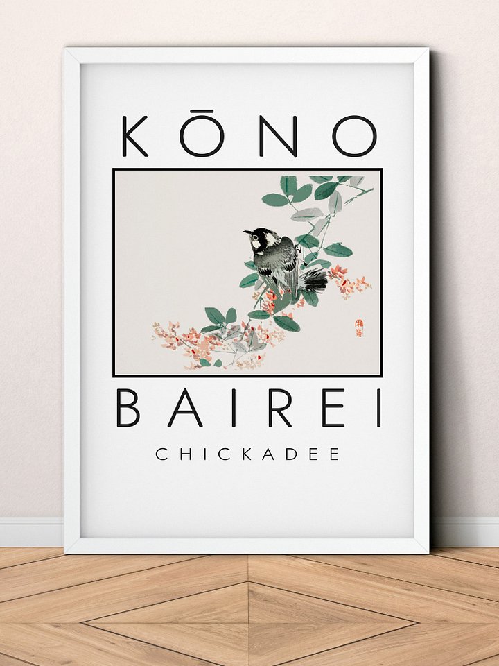 Kono Bairei Chickadee Poster product image (1)