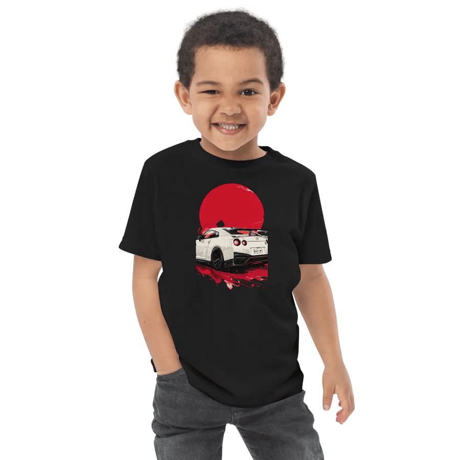 Dynamic Nissan GT-R Illustration Toddler Jersey T-Shirt product image (4)