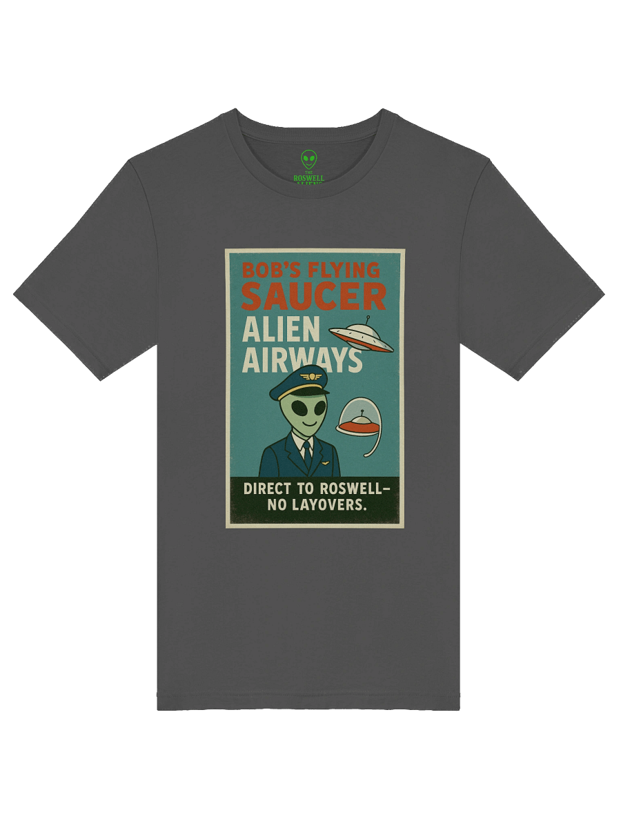 Roswell Alien Airways UFO Retro Airline Pilot Poster Unisex T-Shirt product image (41)