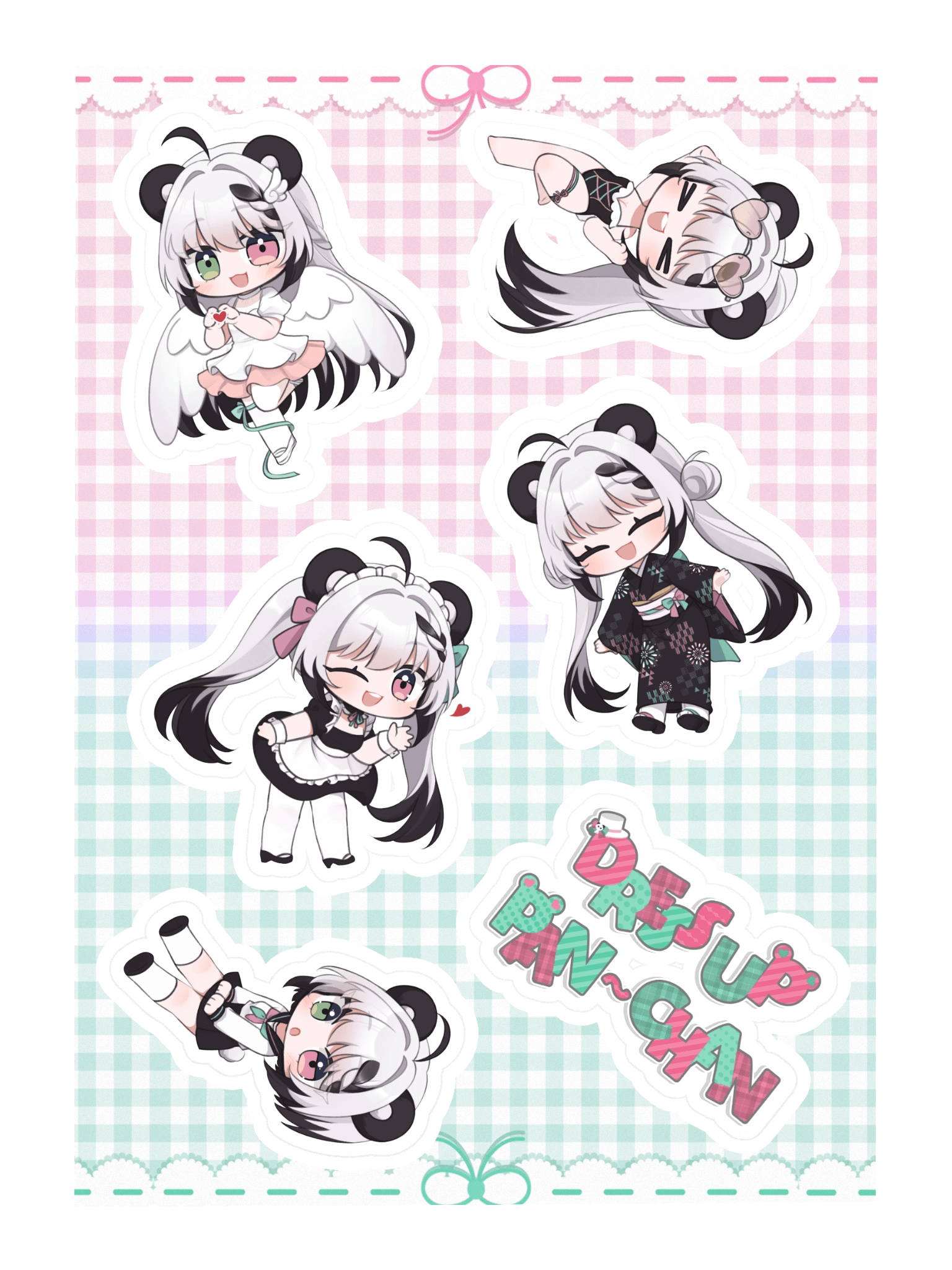 Utano Pandora 'Dress up Pan-chan' Sticker Set product image (3)