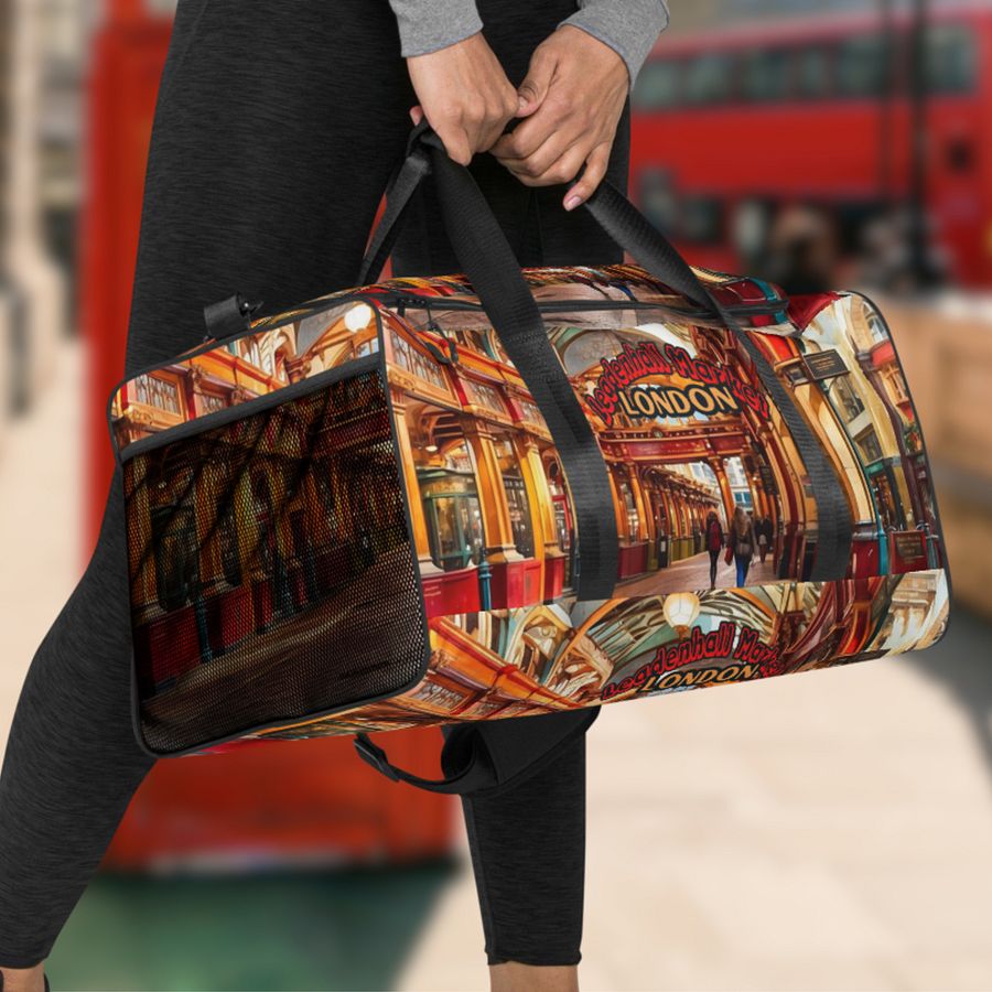 Leadenhall Market London All Over Print Duffel Bag product image (3)