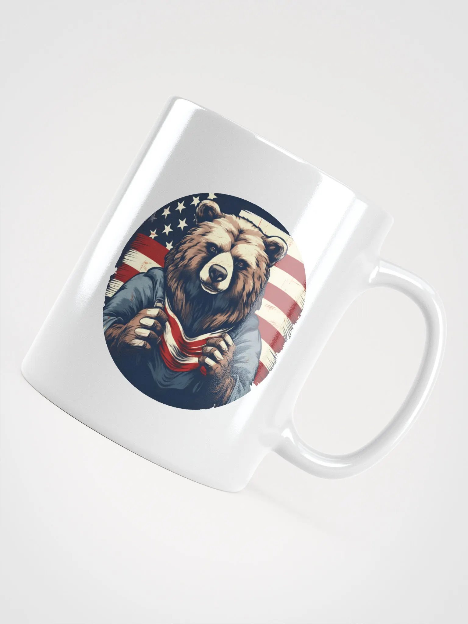 Kodiak Bear with American Flag in the background product image (4)