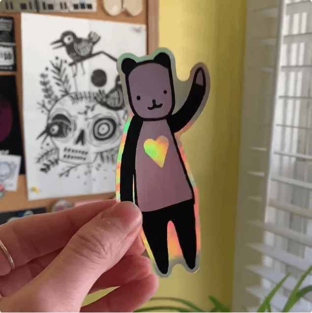 Hello Holo Bear sticker product image (2)