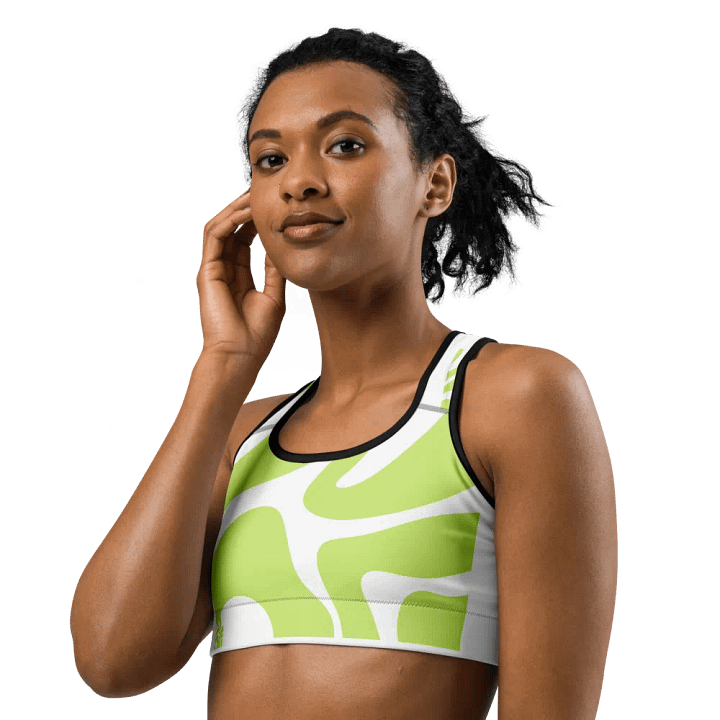 Woman Active Wear Sports Bra Green Abstract product image (2)
