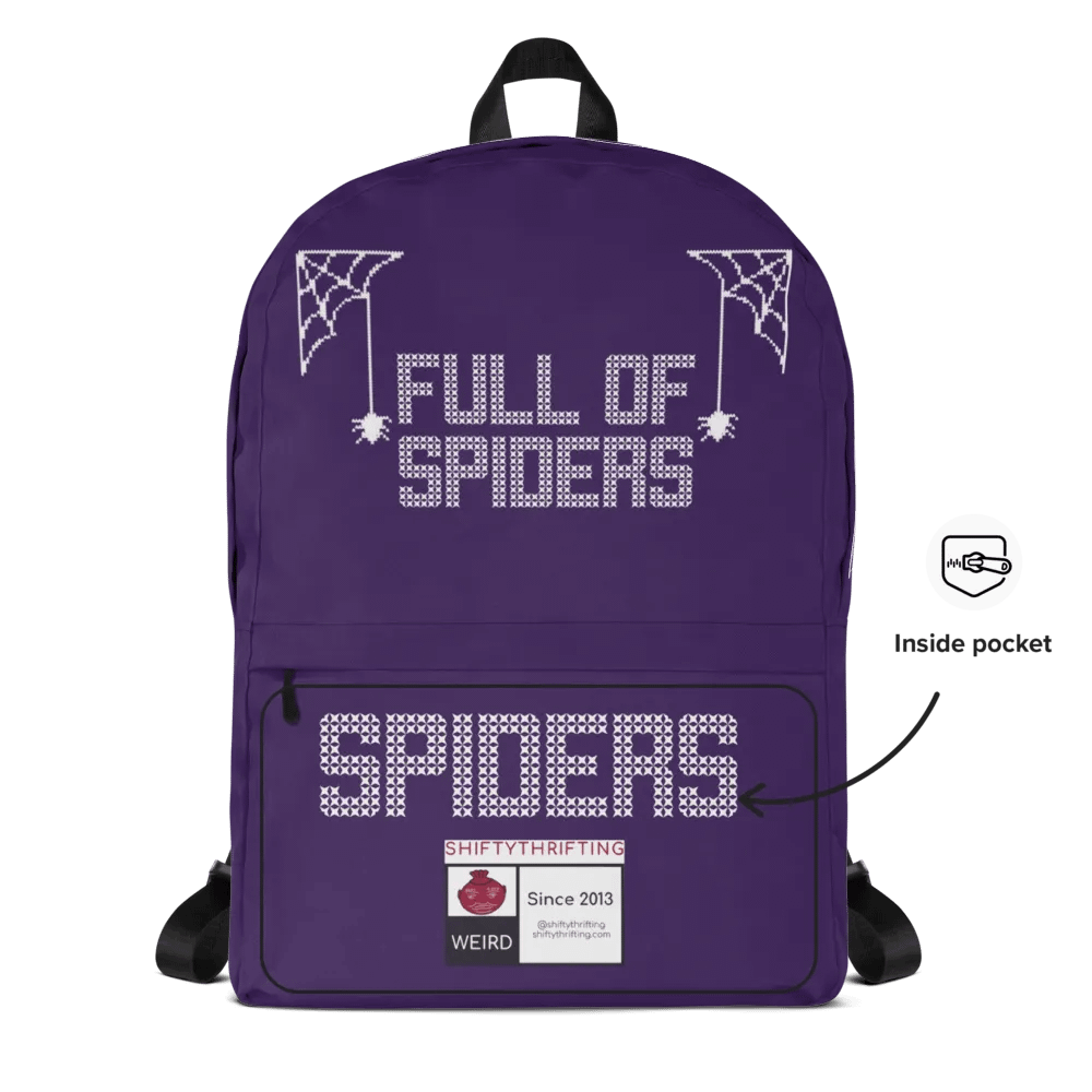 Full of Spiders purple backpack product image (5)