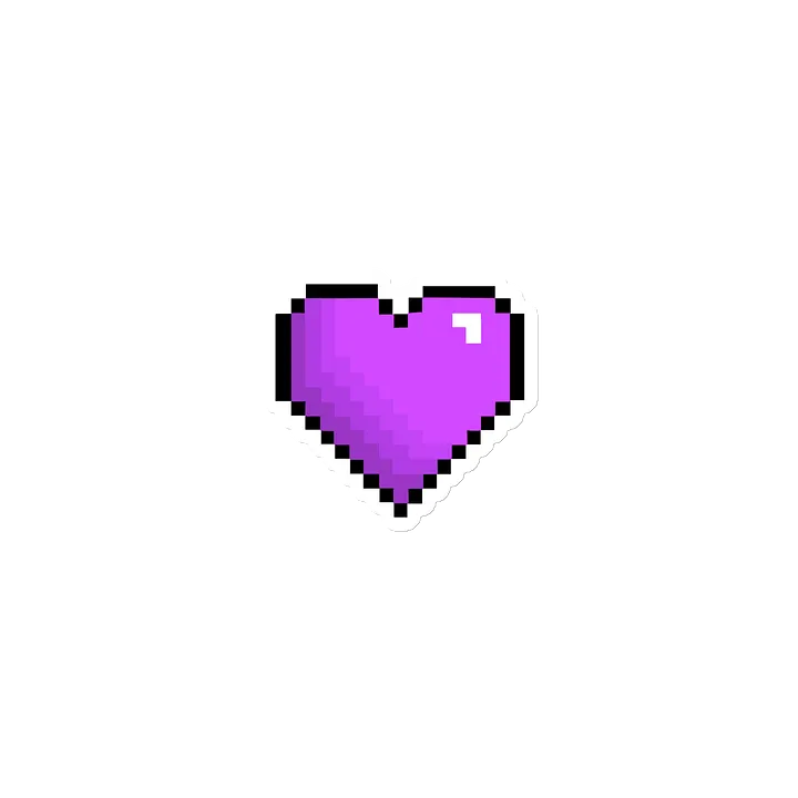HollyRex Pixel Purple Heart Die-Cut Magnet product image (1)