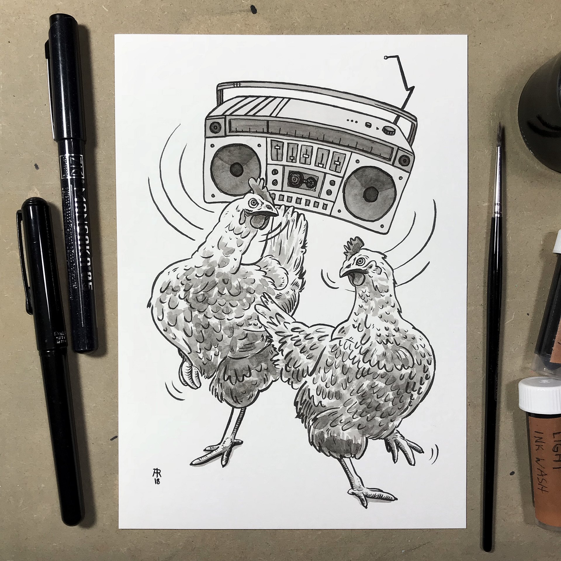 original painting : chicken dance product image (1)
