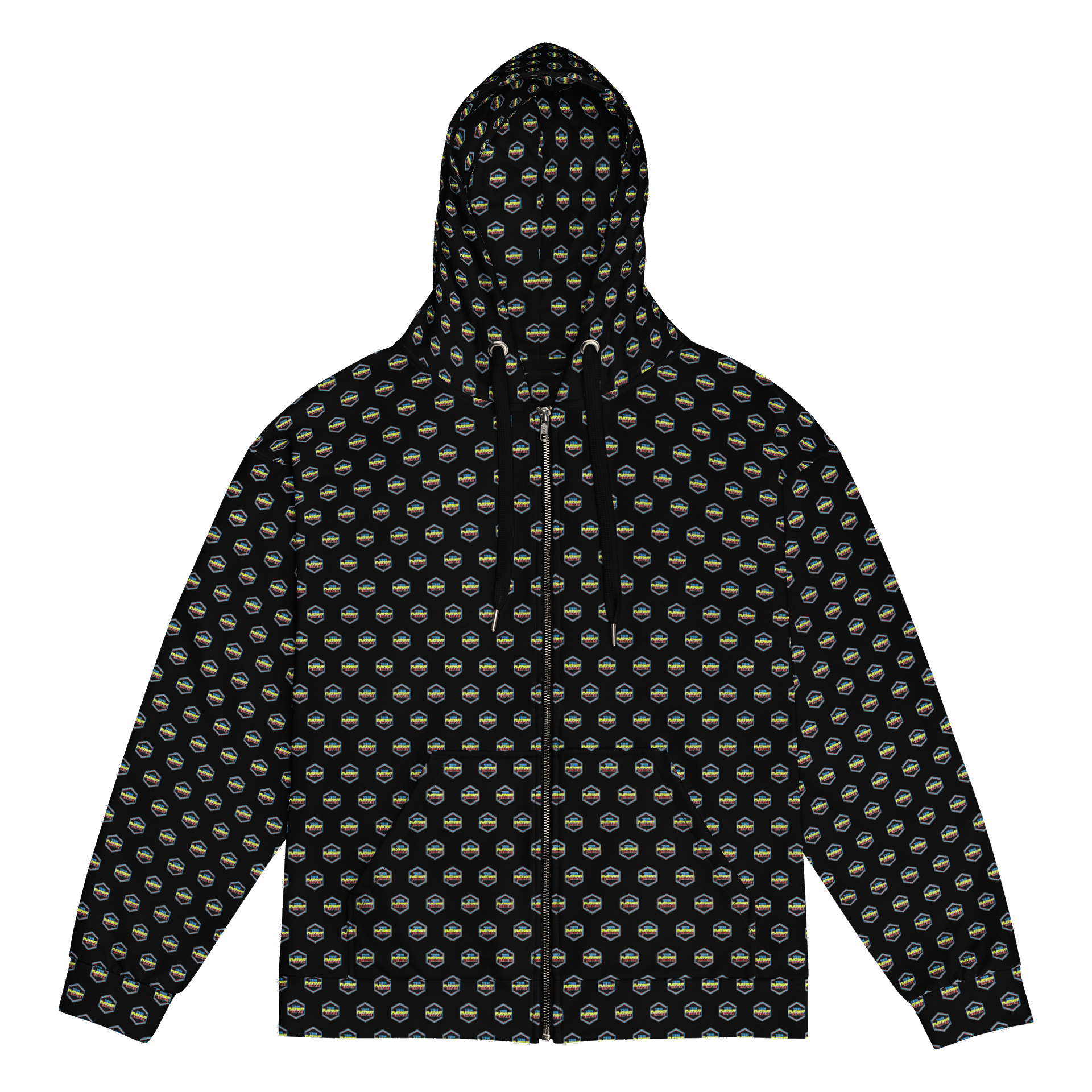 TFOT All-Over Lemon Hex Black Zip Jacket product image (1)