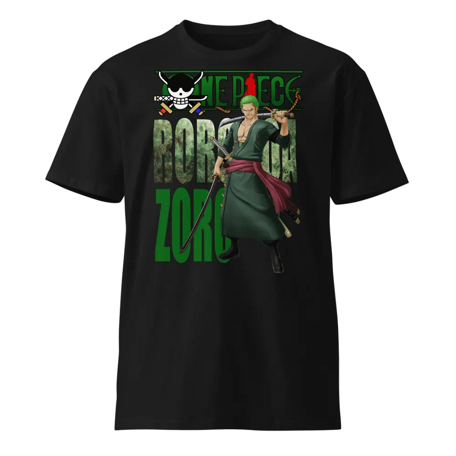 Roronoa Zoro Green Swords Premium T-Shirt product image (1)