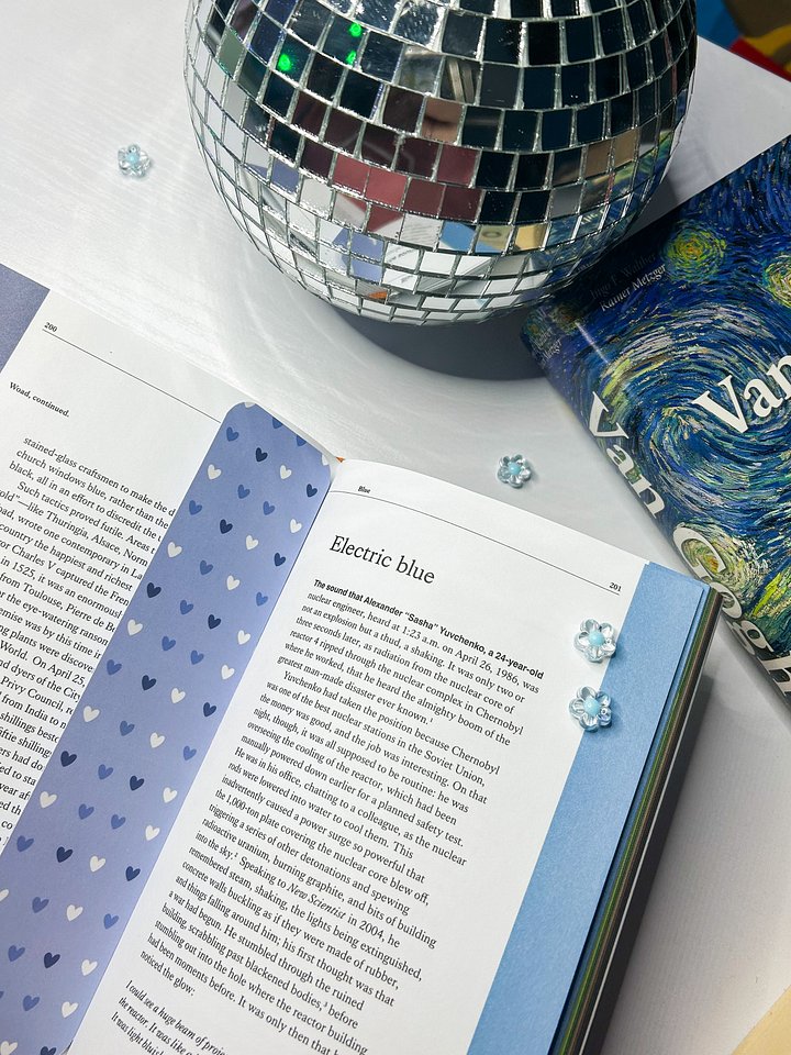 Blue Heart Doodle Bookmark product image (1)