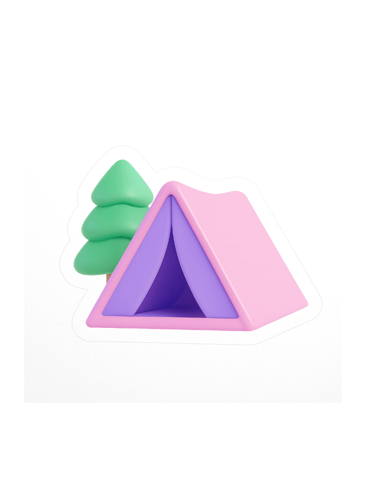 Camp Tent Sticker product image (1)