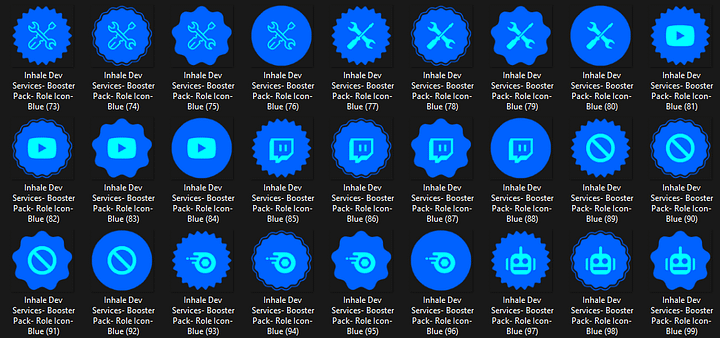 Super Huge BLUE Role Icon Pack product image (2)