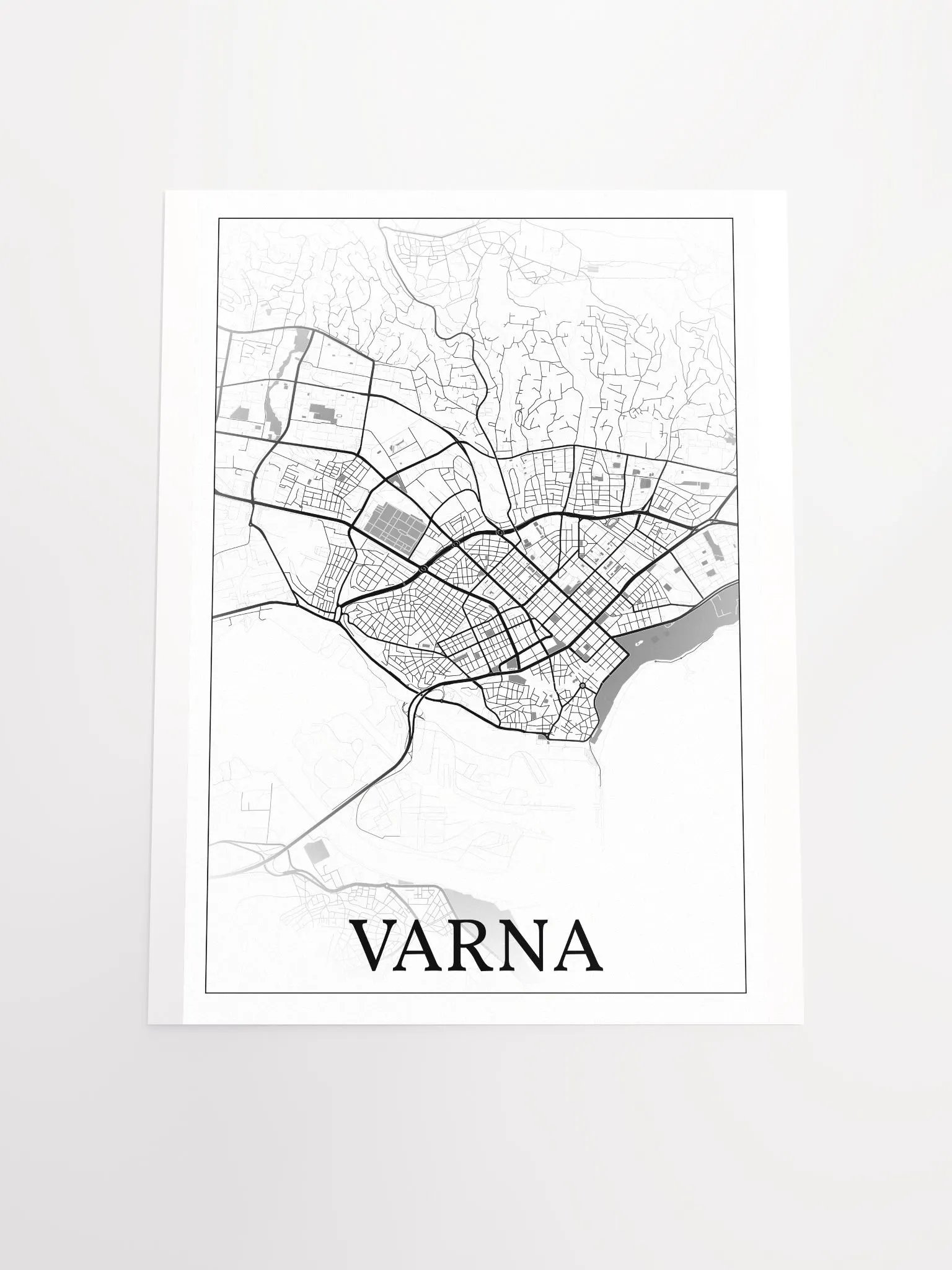 Varna, Bulgaria, city map print product image (16)