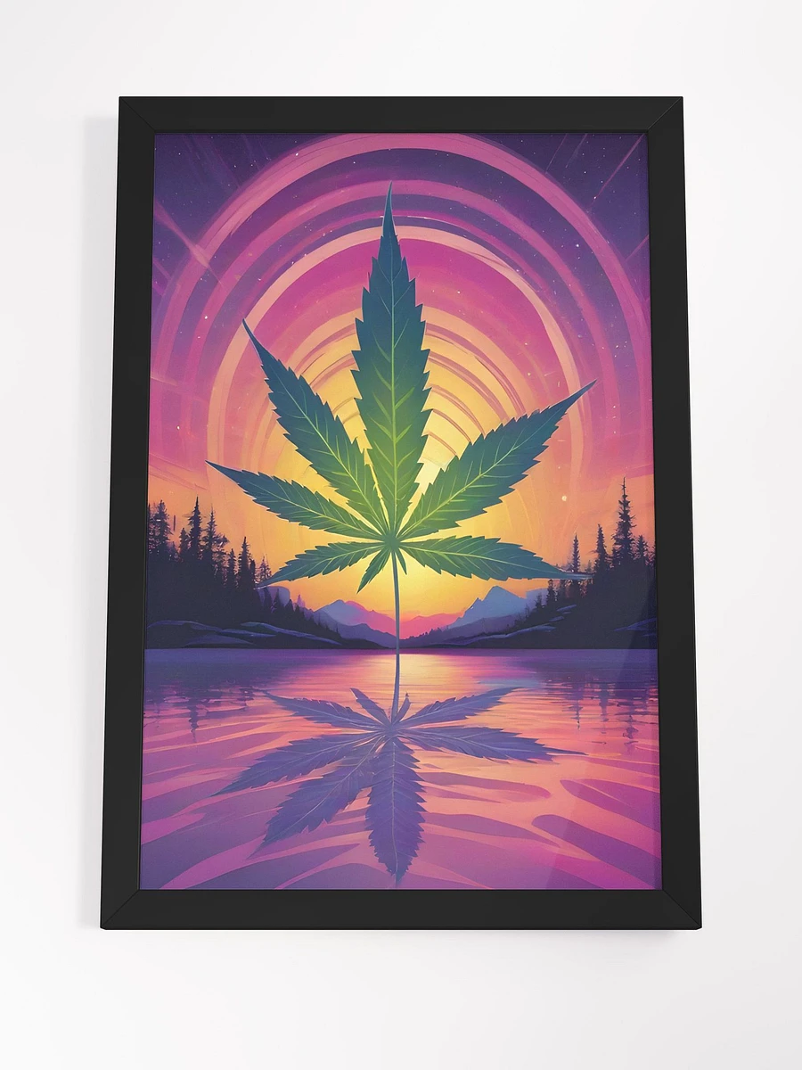 Cannabis Leaf Sunset Framed Poster product image (5)