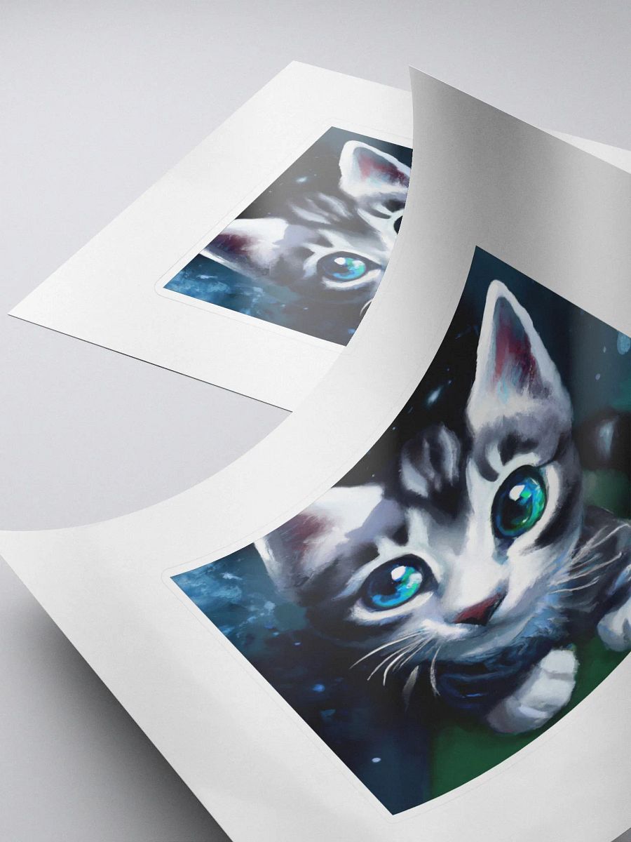 Cute Galactic Kitty Alpha Sticker product image (4)
