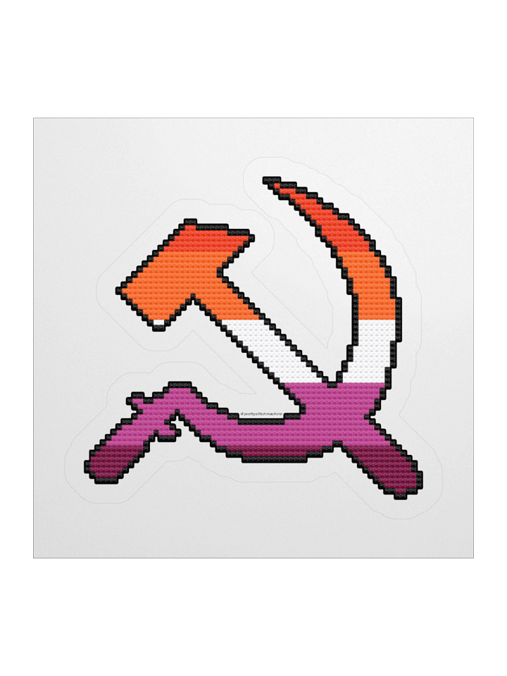 Lesbian Flag Hammer & Sickle Kiss-cut Sticker product image (2)