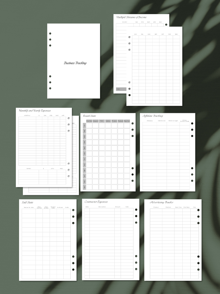 A5 Business Stats and Analytics Tracker | Track Income, Expenses, & Social Media Stats product image (1)