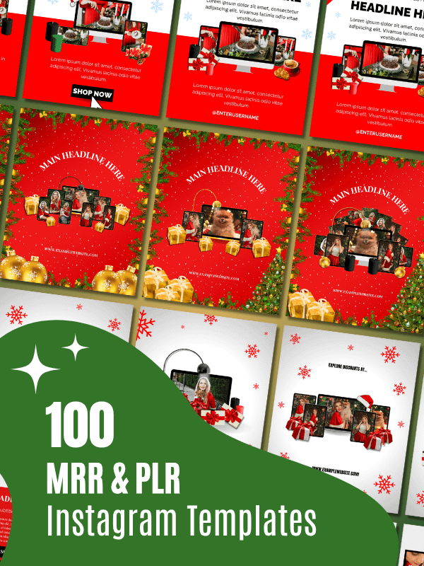 MRR/PLR Christmas Instagram Templates product image (1)