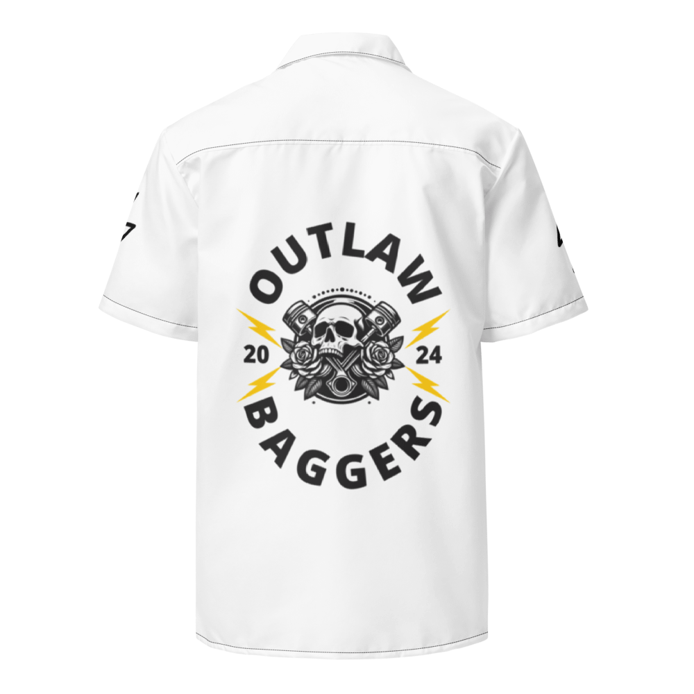 Outlaw Baggers Piston White Button Down product image (1)