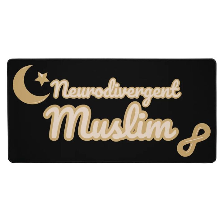 Neurodivergent Muslim Desk Mat - Dark product image (1)