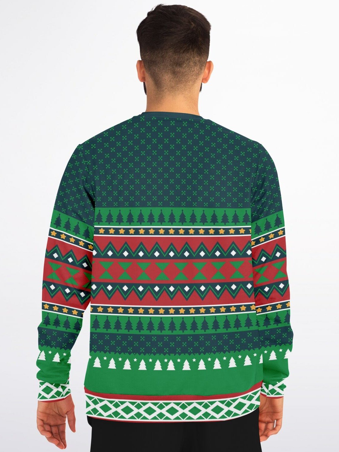 "Gains Tats and Ho's" Christmas Sweater | Funny Gym Santa Sweatshirt | Fitness Holiday Party Outfit product image (2)