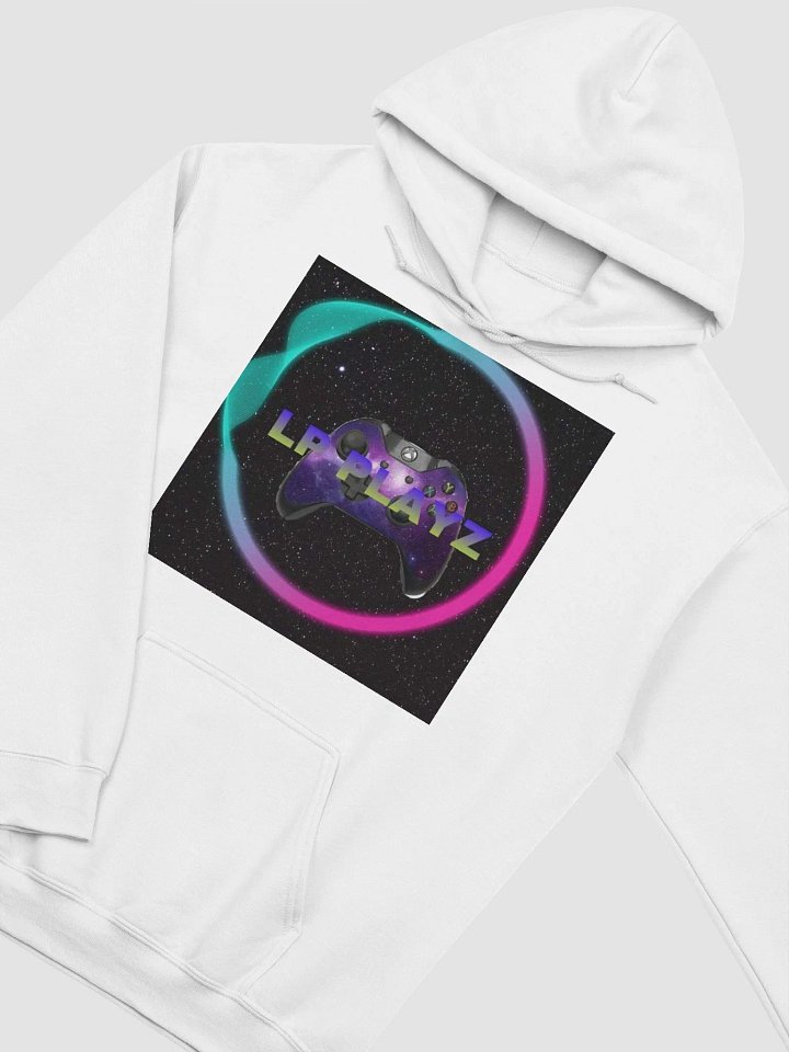 white lp hoodie product image (2)