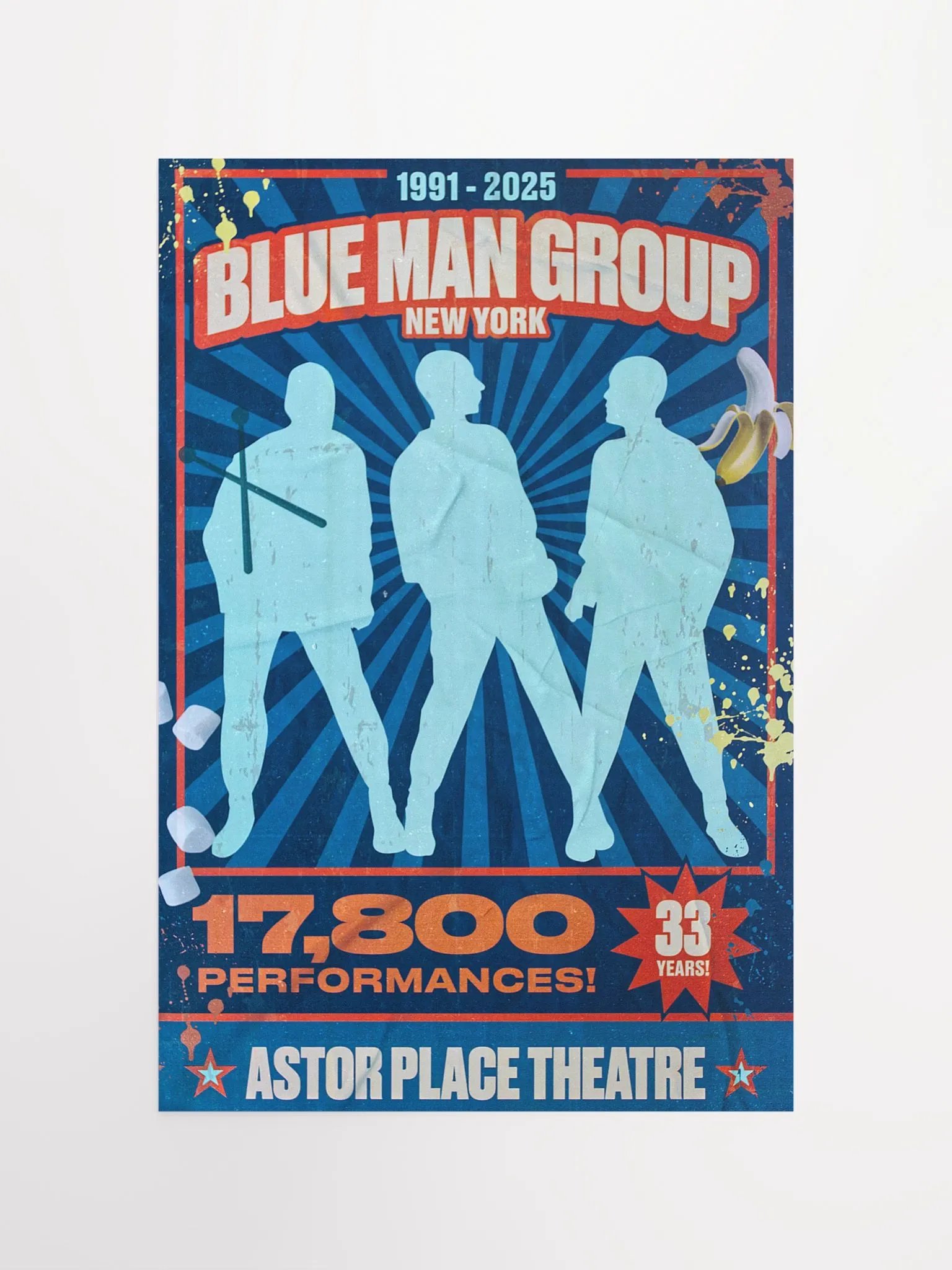 Astor Place Theatre Celebrating 33 Years 1991-2025 12x18 Art Print product image (4)