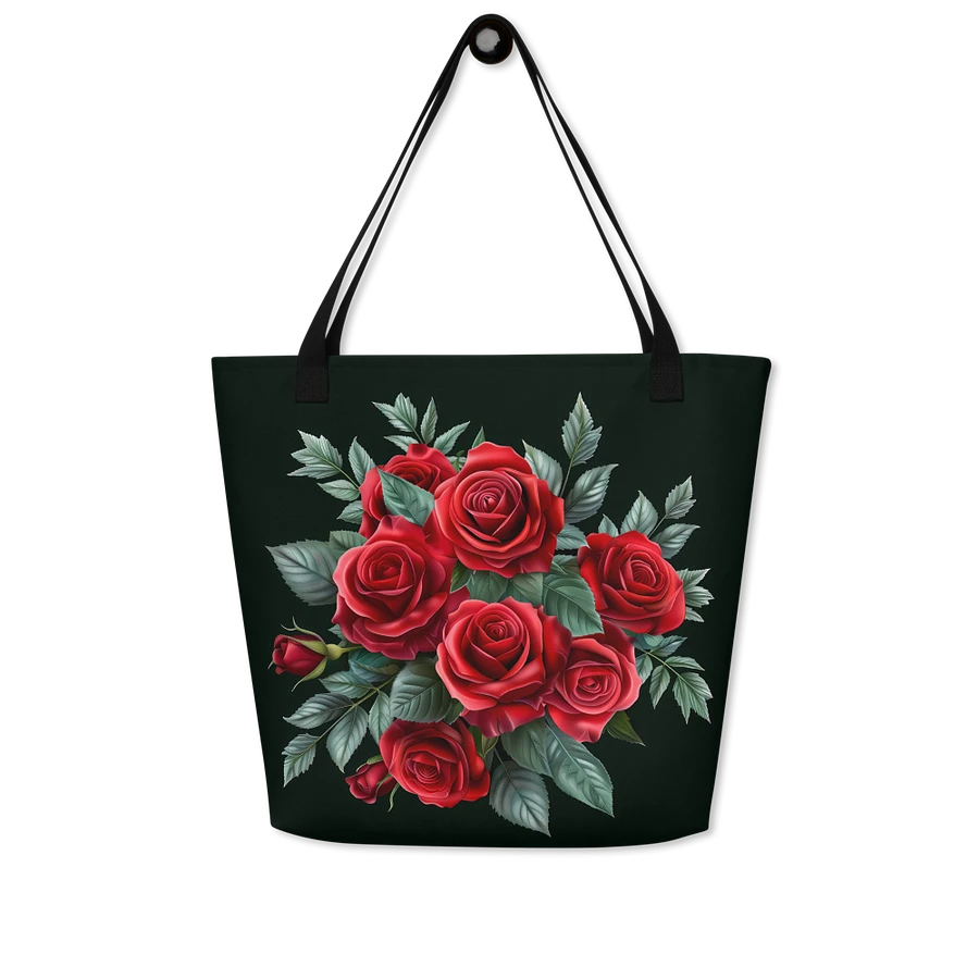 Tote Bag: Elegant Classy Red Roses Dark Floral Themed Art Design product image (8)