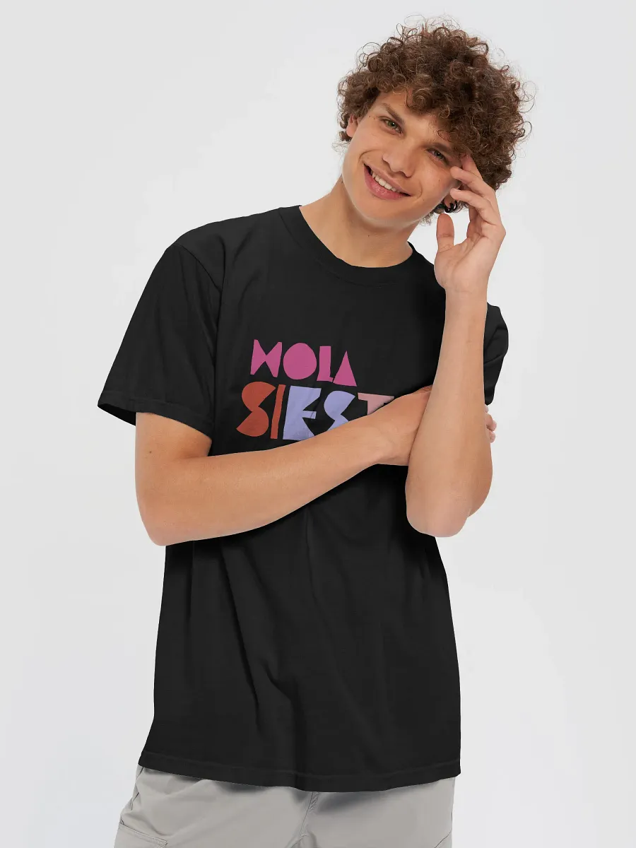 Hola Siesta Heavyweight T-Shirt Black product image (3)