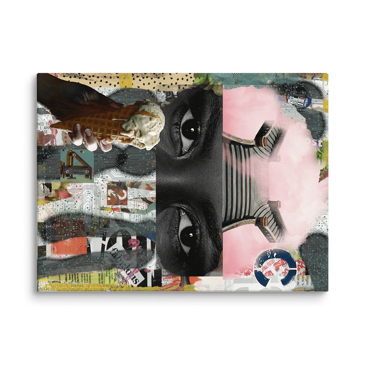 Cotton Candy Thoughts Collage on canvas product image (1)