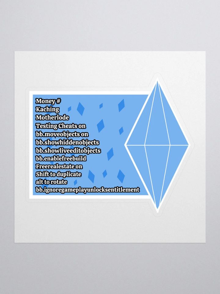 Sims Cheats Sticker - Blue product image (1)