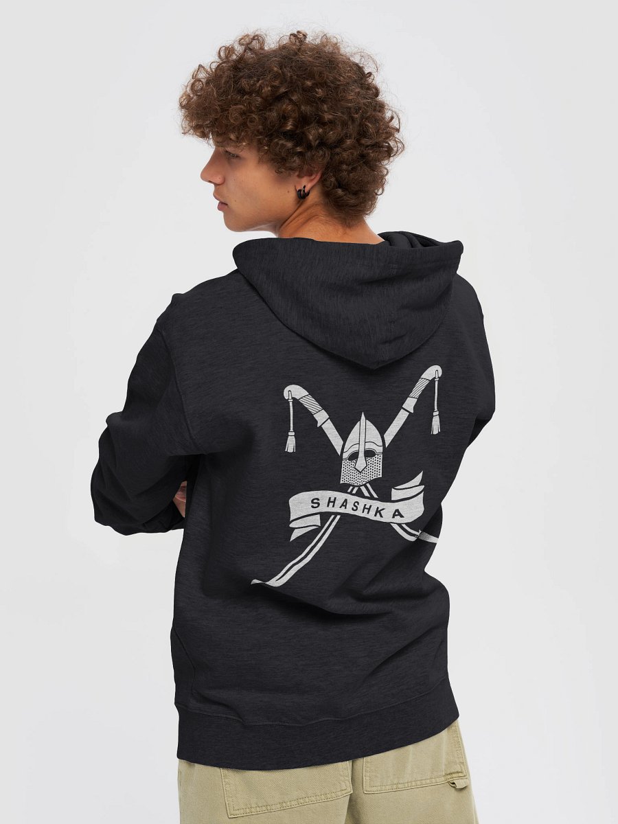 Zip Up Hoodie - white Shashka on back product image (4)