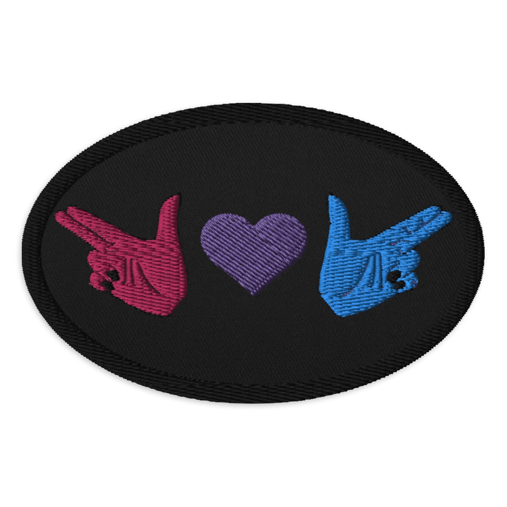 Finger Guns (bi flag) Patch product image (1)