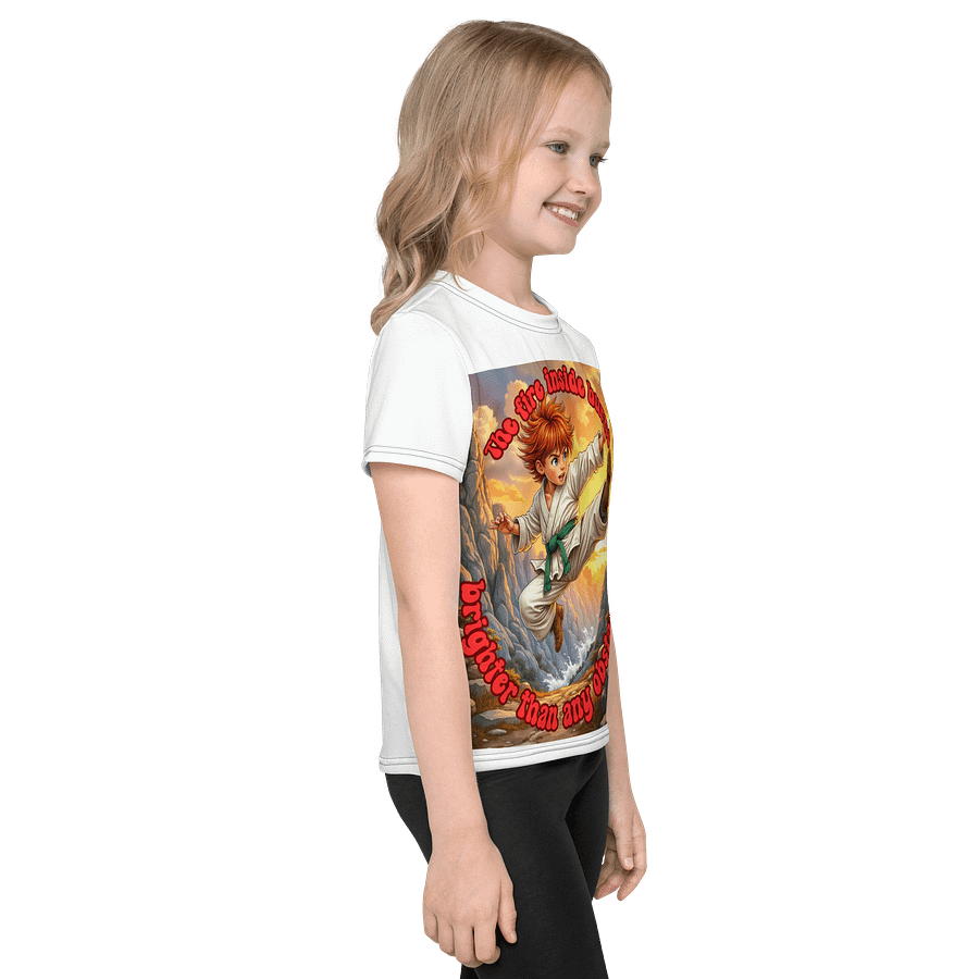 Flaming Kick – Green Belt Boy with Fiery Determination product image (4)