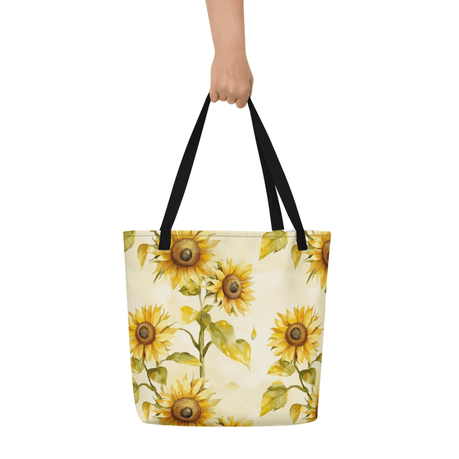 Sunflower Serenade Large Tote Bag product image (6)