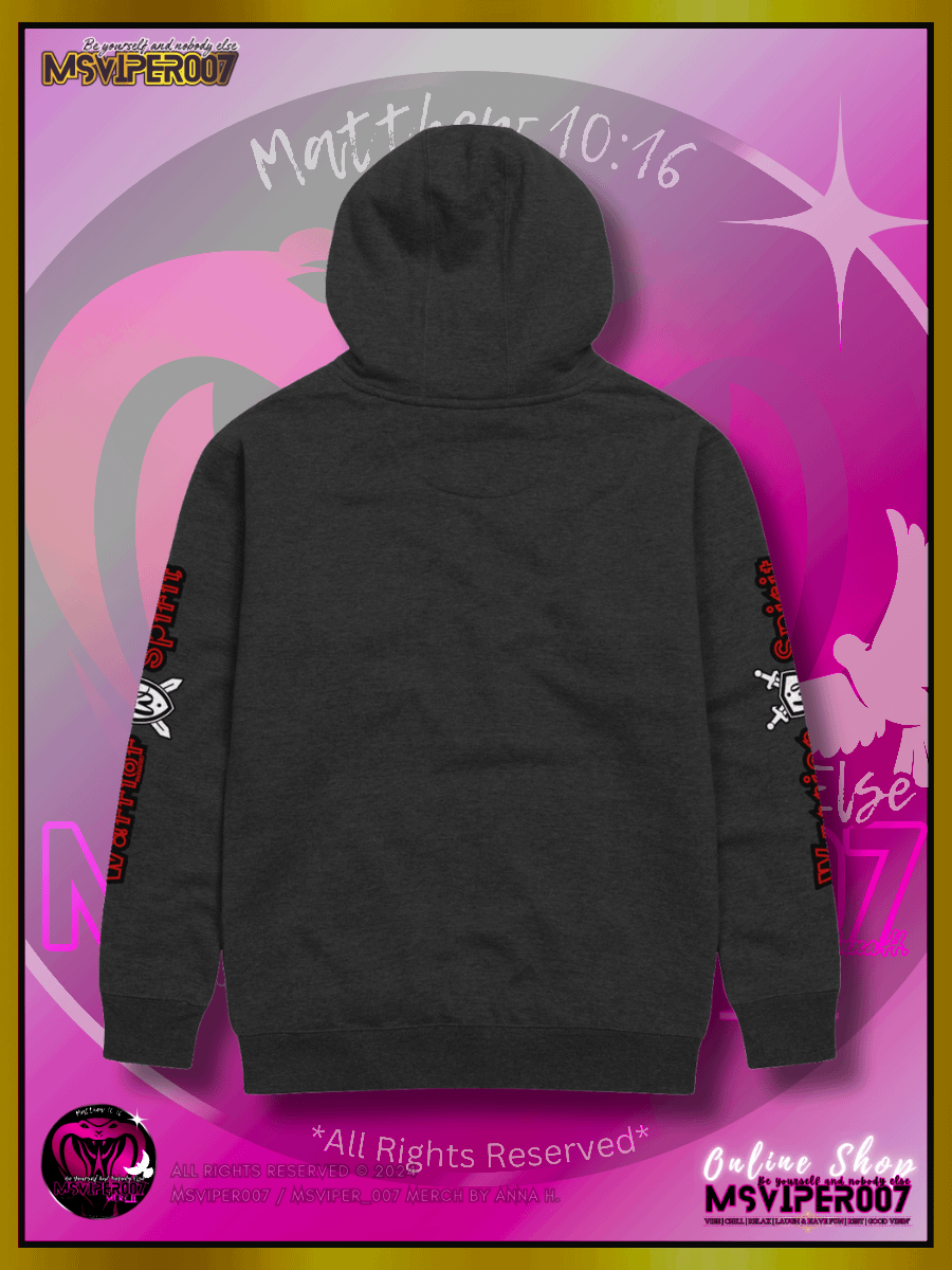 Hoodie - MsViper007's "Warrior Spirit" (crimson/V1) - Cozy Hoodie By Anna H. product image (2)