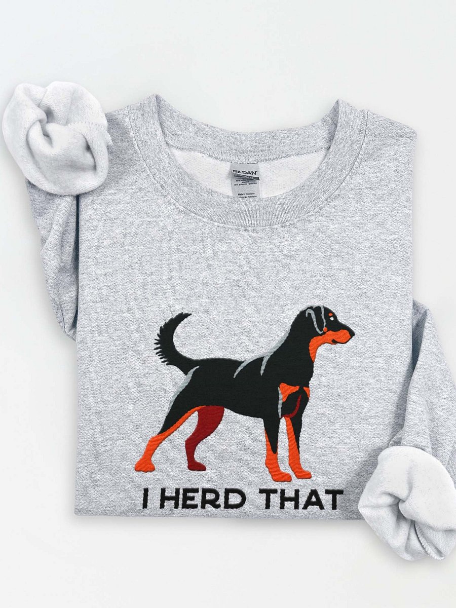 I Herd That Sweatshirt (Embroidered) of a Beauceron(Black & Tan) product image (1)