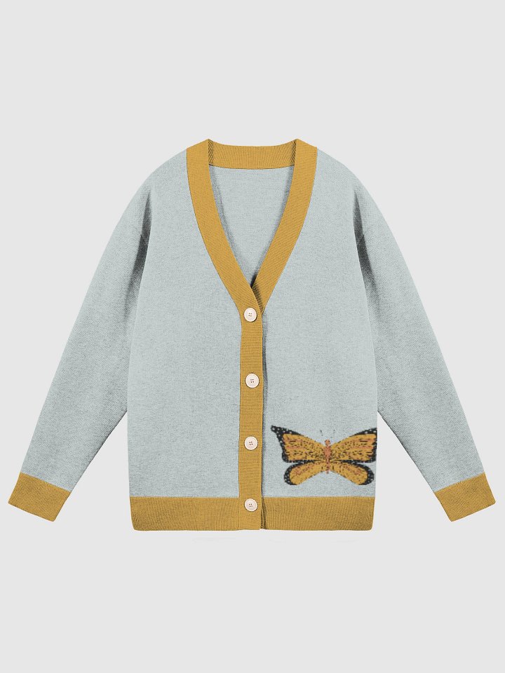 Butterfly Jacquard Knitted Cardigan product image (3)