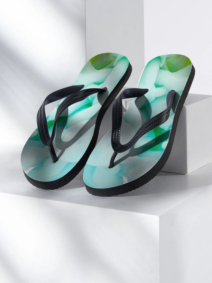 Cloudy Green Flip Flops product image (2)