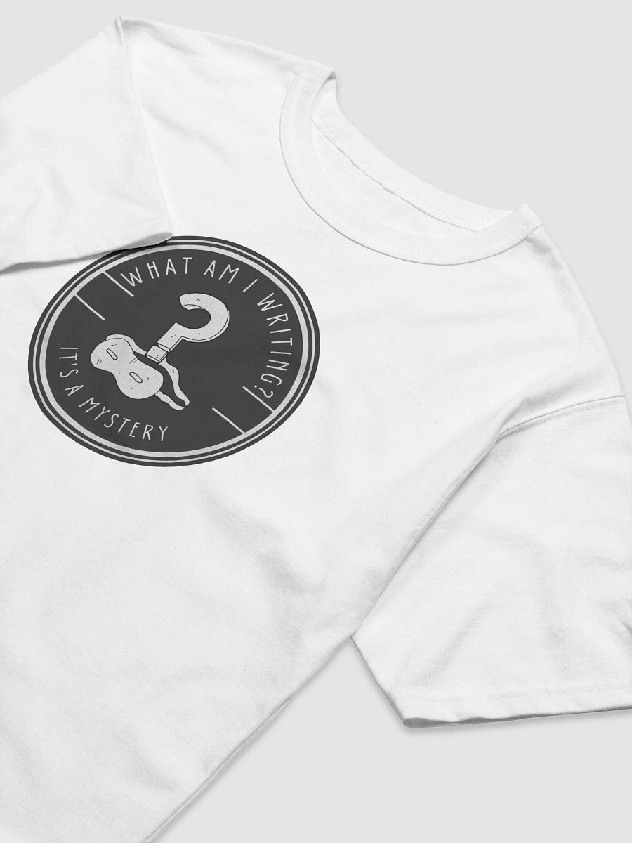 What am I Writing? It's a Mystery relaxed white t-shirt product image (3)