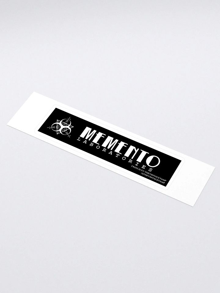 Memento Laboratories Logo [Black] Bumper Sticker product image (1)