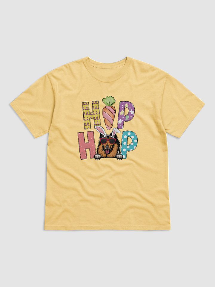 Hip Hop Easter Shetland Sheepdog T-Shirt | Cute Easter Day Collie/Sheltie Wearing Bunny Ears and Sunglasses T-Shirt product image (2)