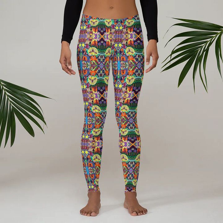 Abstract Doodle Art Animals Ladies Leggings product image (2)